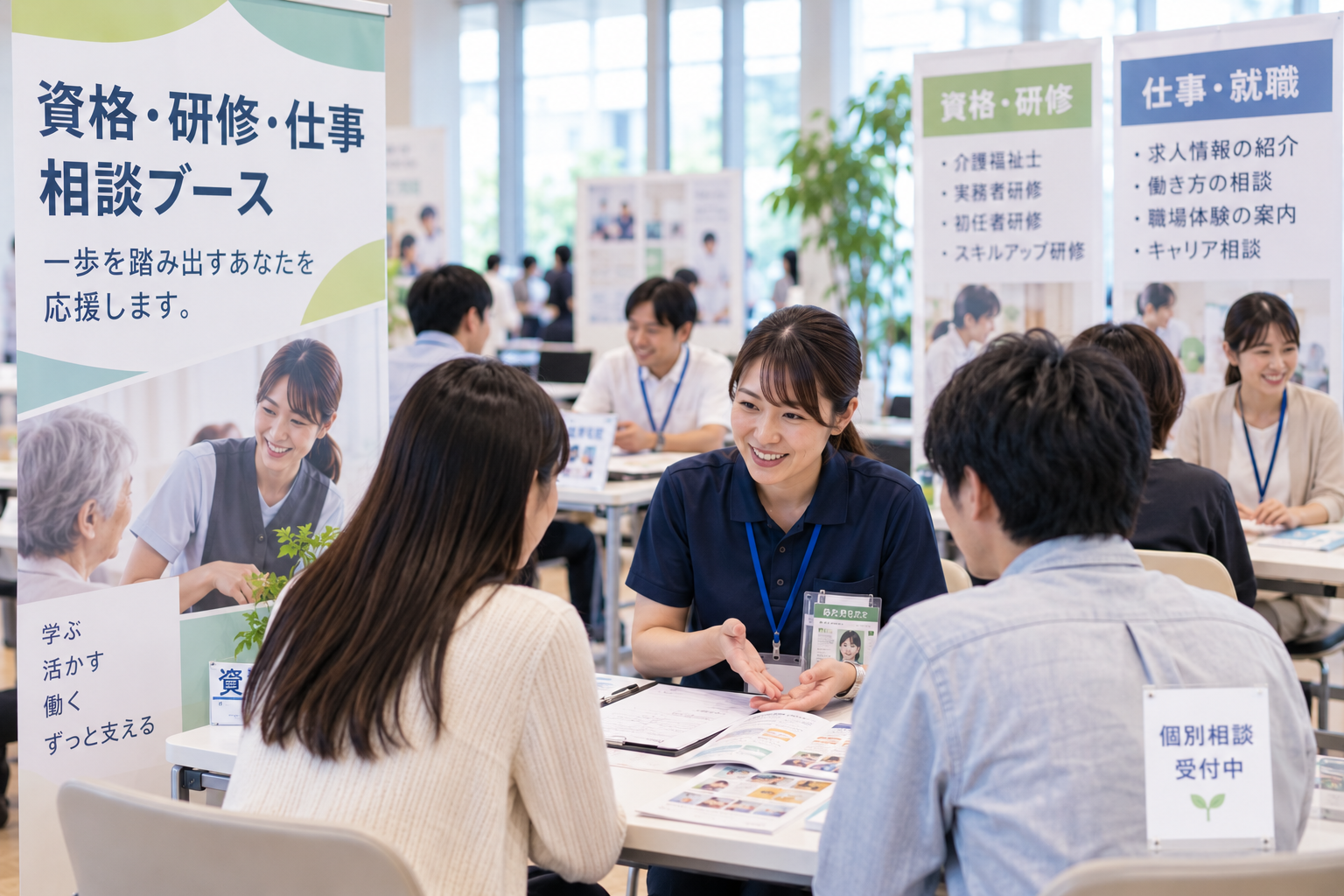 資格・研修・仕事相談のイメージ