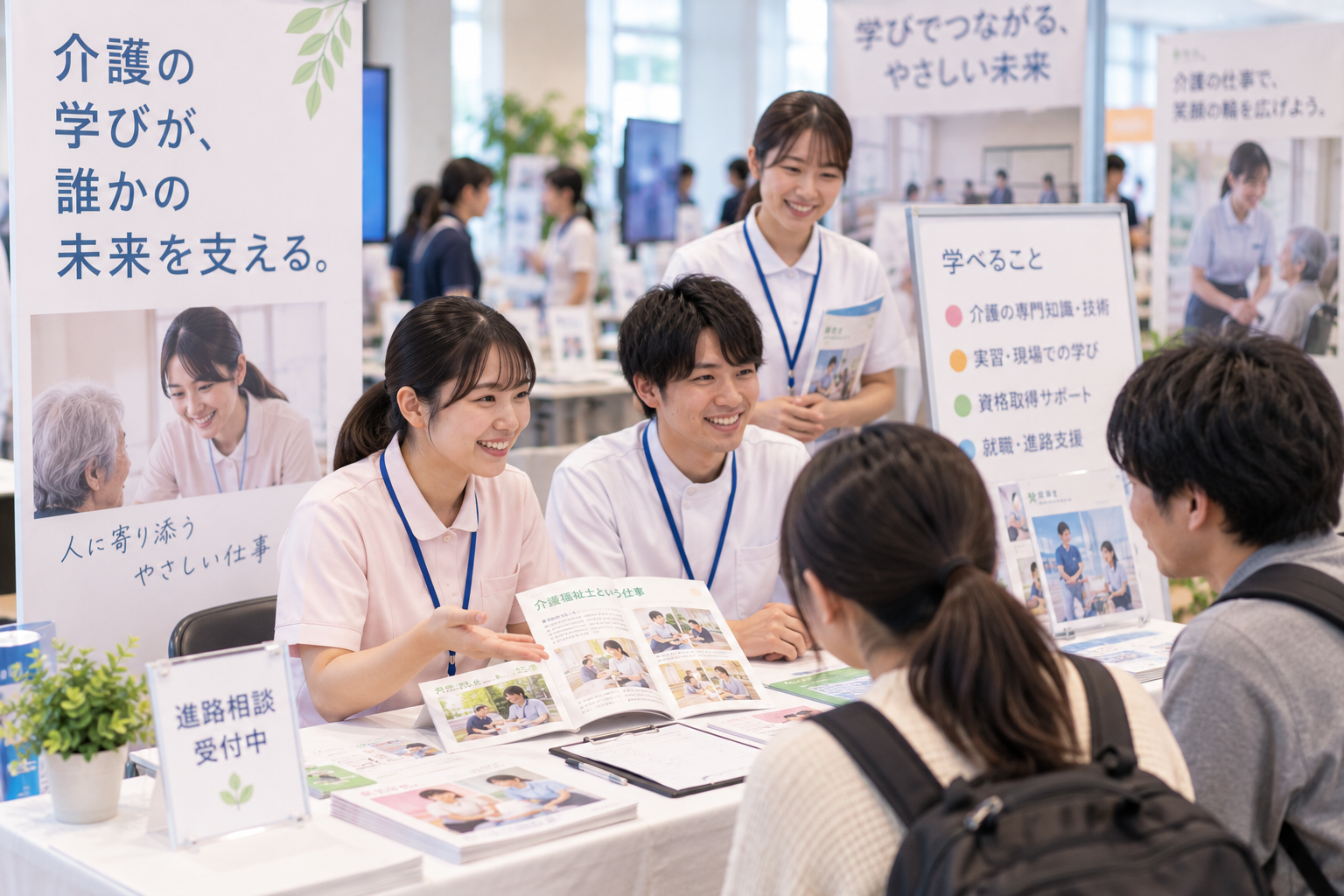介護福祉士養成校協会ブースのイメージ